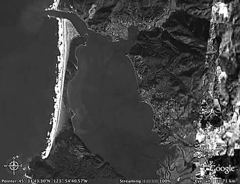 Google Earth picture of Bayocean