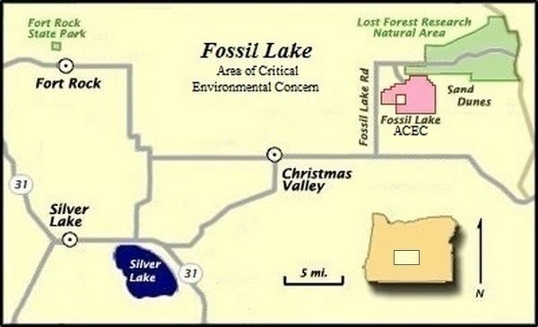 Fossil Lake sign