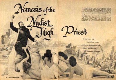 The sensationalized pulp-fiction version of the story of Edmund Creffield and the “Holy Rollers” of Corvallis, as presented by Startling Detective Magazine in March 1951. Startling Detective Magazine, March 1951. Article: "Nemesis of the Nudist High Priest," a sensationalized and largely fabricated version of the story of the "Holy Rollers" of Corvallis, Ore.
