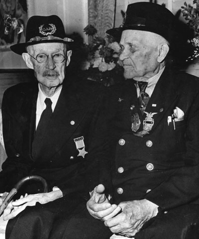 George H. Jones and Theodore A. Penland of the Grand Army of the Republic, less than a decade before the GAR ceased to be. George H. Jones and Theodore A. Penland of the Grand Army of the Republic, less than a decade before the GAR ceased to be.