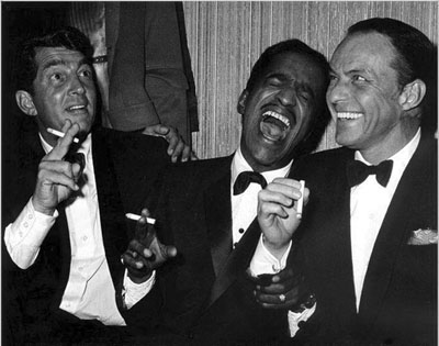 Dean Martin, Sammy Davis Jr. and Frank Sinatra