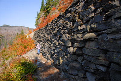 Curtis Irish's photo of the old railroad grade to nowhere built over Santiam Pass by a desperate T. Edgenton Hogg in the 1880s. Curtis Irish's photo of the old railroad grade to nowhere built over Santiam Pass by a desperate T. Edgenton Hogg in the 1880s.