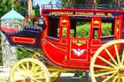 A modern reproduction of a classic Concord Stagecoach.