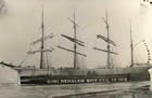 The Glenesslin, under almost full sail, grinds against the rocks at the base of Neahkahnie Mountain.