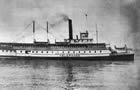 The sternwheeler 'Telephone,' fastest riverboat on the Columbia, had to call on all her speed to get her passengers safely ashore - then burned to the waterline.