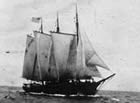 This is not a picture of the Sunshine; it's a lumber schooner of a similar type, the Wawona. The Sunshine, on her way home from her maiden voyage to San Francisco, vanished and then reappeared, upside down, 2