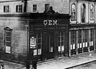 The Gem Saloon, next door to Portland city marshal James Lappeus's Oro Fino Saloon and Theater, as it appeared in 1876. This business was located on First Street between Stark and Oak, and probably was just a block or two south of the grocery store at which young Joseph Swards would start his tragic spree two years later.