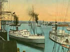 The Portland harbor as it appeared around the turn of the century, when Larry Sullivan ran the local crimping and shanghaiing scene; this picture is from an old postcard.
