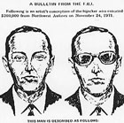 An artist's sketch of what D.B. Cooper may have looked like, from an FBI bulletin sent out shortly after the skyjacking.