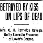 The headline in the Portland Morning Oregonian on June 22, 1907, announcing the dramatic events that ensued after Lulu saw the lifeless body of her lover in the coroner’s office.